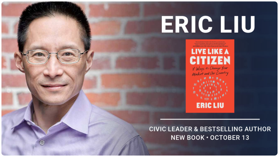 Eric Liu's (left) "Live Like a Citizen" (right) Named a USA TODAY Bestseller