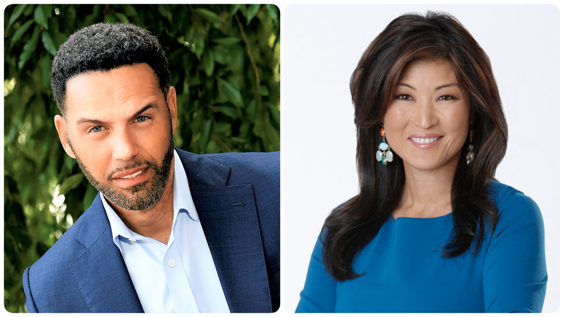 Steve Pemberton and Juju Chang