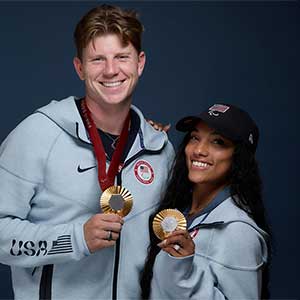 Hunter Woodhall and Tara Davis-Woodhall thumbnail