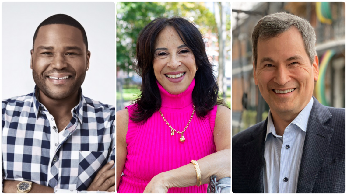 Anthony Anderson (left), Maria Hinojosa (center), David Pogue (right)
