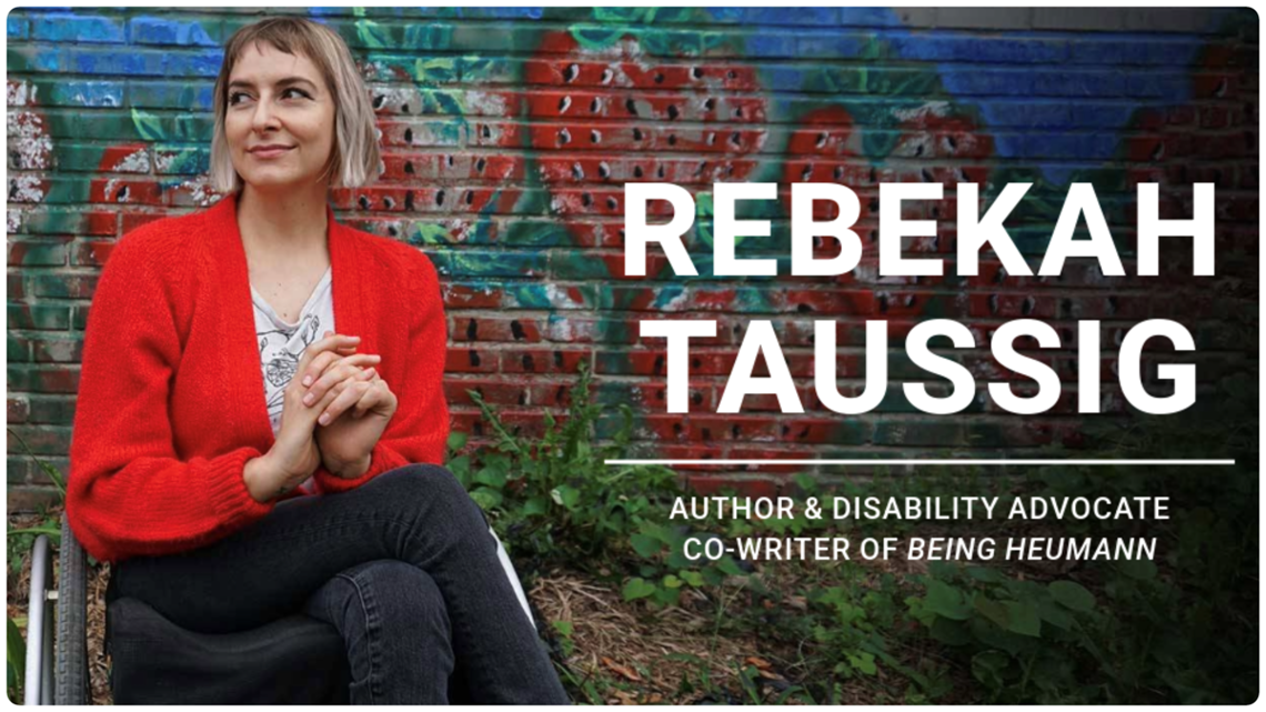 Rebekah Taussig is an acclaimed author, disability advocate, and co-writer of Being Heumann whose work, including Sitting Pretty, explores disability, identity, and belonging.