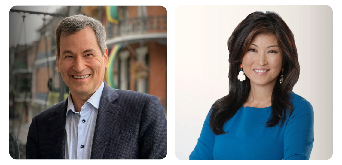 David Pogue (left), Juju Chang (right)