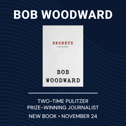 TWO-TIME PULITZER PRIZE-WINNING JOURNALIST, NEW BOOK • NOVEMBER 24
