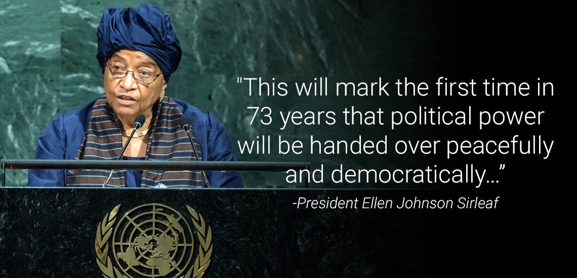 President Ellen Johnson Sirleaf Bids Farewell to UN